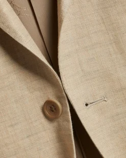 Shop Charles Tyrwhitt Linen Jacket - Stone