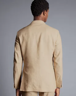 Shop Charles Tyrwhitt Linen Jacket - Stone
