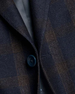 Fashion Charles Tyrwhitt Luxury Italian Check Jacket - Navy