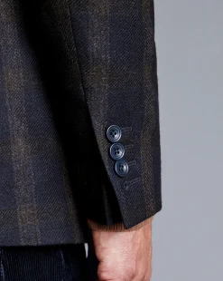 Fashion Charles Tyrwhitt Luxury Italian Check Jacket - Navy