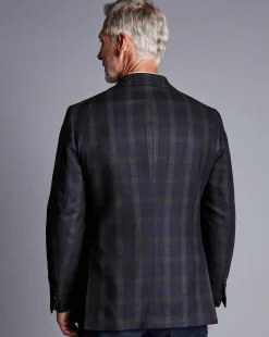 Fashion Charles Tyrwhitt Luxury Italian Check Jacket - Navy