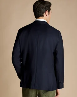Cheap Charles Tyrwhitt Luxury Italian Hopsack Jacket - Navy
