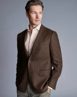 Best Charles Tyrwhitt Luxury Italian Twill Jacket - Toffee