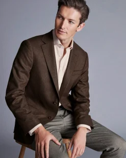 Best Charles Tyrwhitt Luxury Italian Twill Jacket - Toffee