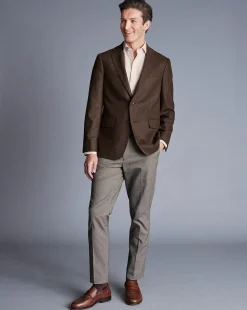 Best Charles Tyrwhitt Luxury Italian Twill Jacket - Toffee