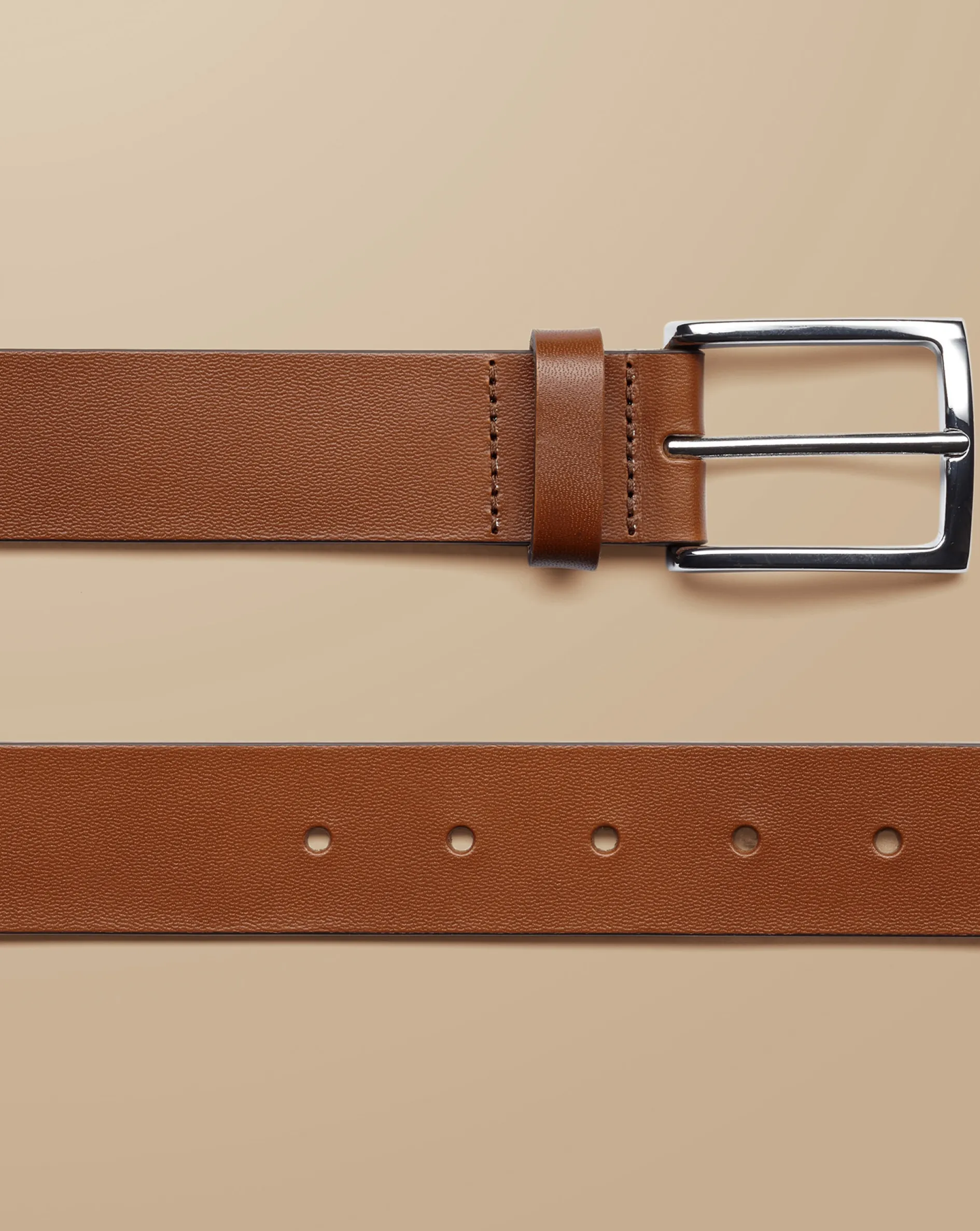 Best Sale Charles Tyrwhitt Made In England Leather Chino Belt - Tan