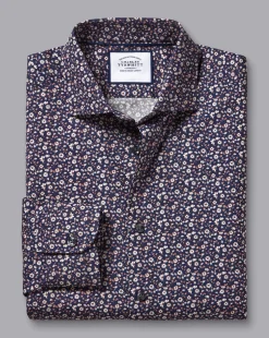Sale Charles Tyrwhitt Made With Liberty Fabric Floral Print Semi-Spread Collar Shirt - Pink