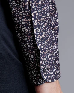 Sale Charles Tyrwhitt Made With Liberty Fabric Floral Print Semi-Spread Collar Shirt - Pink