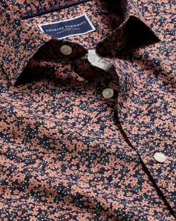 Cheap Charles Tyrwhitt Made With Liberty Fabric Floral Print Semi-Spread Collar Shirt - Pink
