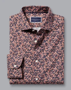 Cheap Charles Tyrwhitt Made With Liberty Fabric Floral Print Semi-Spread Collar Shirt - Pink