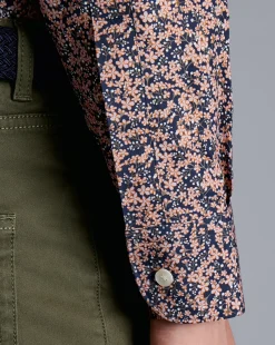 Cheap Charles Tyrwhitt Made With Liberty Fabric Floral Print Semi-Spread Collar Shirt - Pink