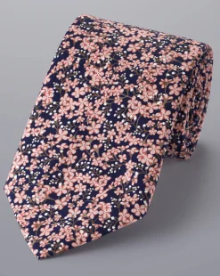 Hot Charles Tyrwhitt Made With Liberty Fabric Floral Print Cotton Tie - Pink
