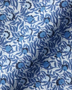 Clearance Charles Tyrwhitt Made With Liberty Fabric Berry Print Semi-Spread Collar Shirt - Blue Indigo