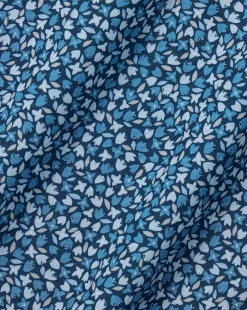 Best Sale Charles Tyrwhitt Made With Liberty Fabric Petal Print Semi-Spread Collar Shirt - Blue Indigo