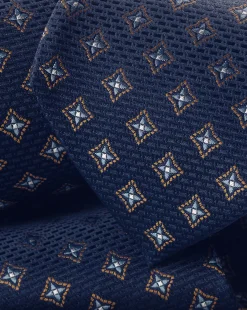 Outlet Charles Tyrwhitt Medallion Pattern Silk Tie - French Blue