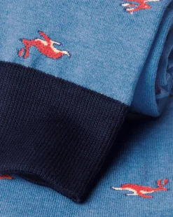 Cheap Charles Tyrwhitt Melange Hare Socks - Cornflower Blue