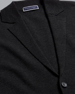 Shop Charles Tyrwhitt Merino Blazer - Grey Charcoal