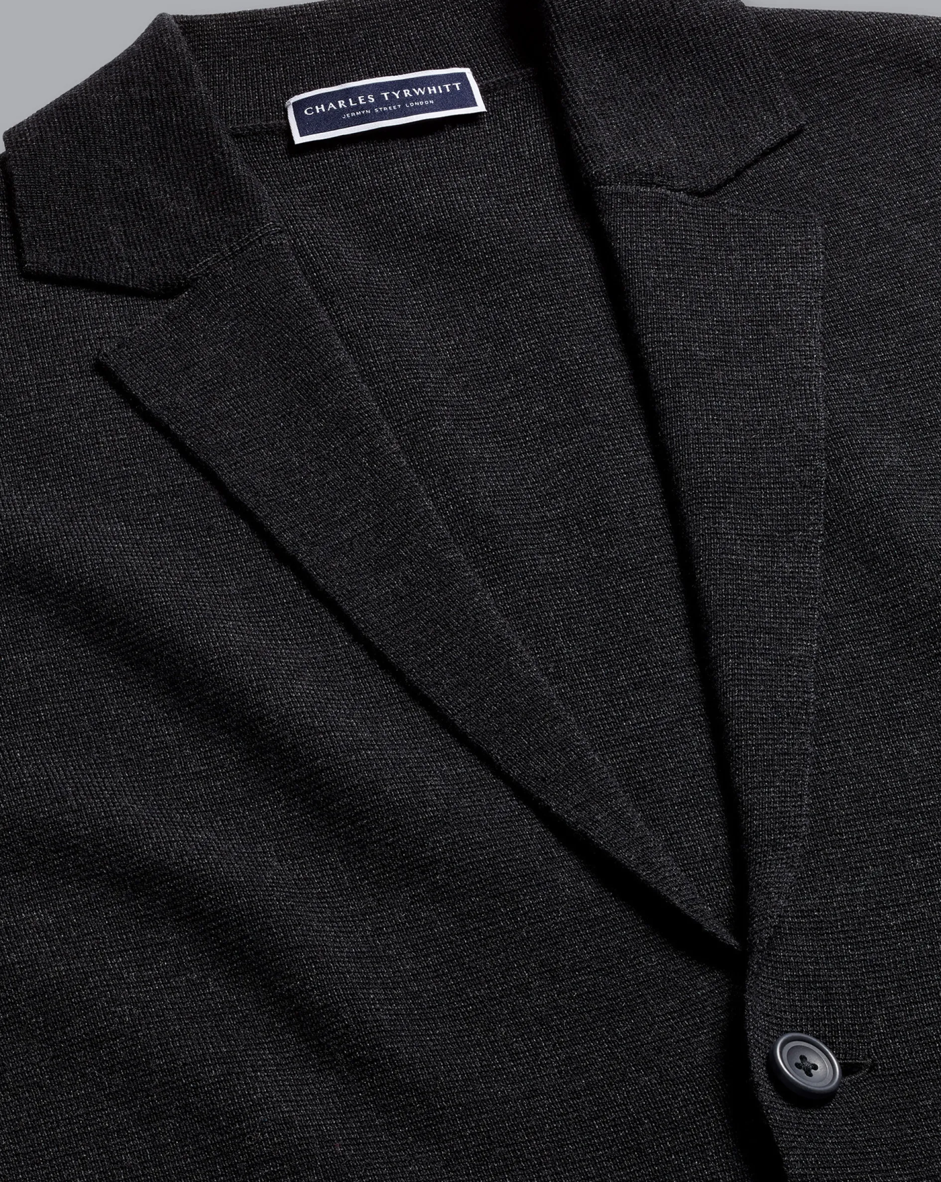 Shop Charles Tyrwhitt Merino Blazer - Grey Charcoal
