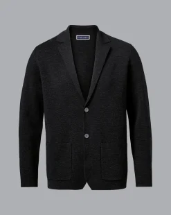 Shop Charles Tyrwhitt Merino Blazer - Grey Charcoal