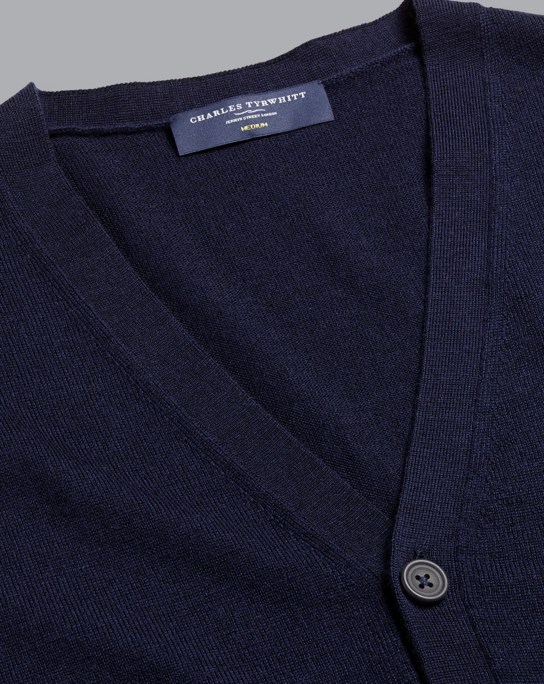 Fashion Charles Tyrwhitt Merino Cardigan - Navy