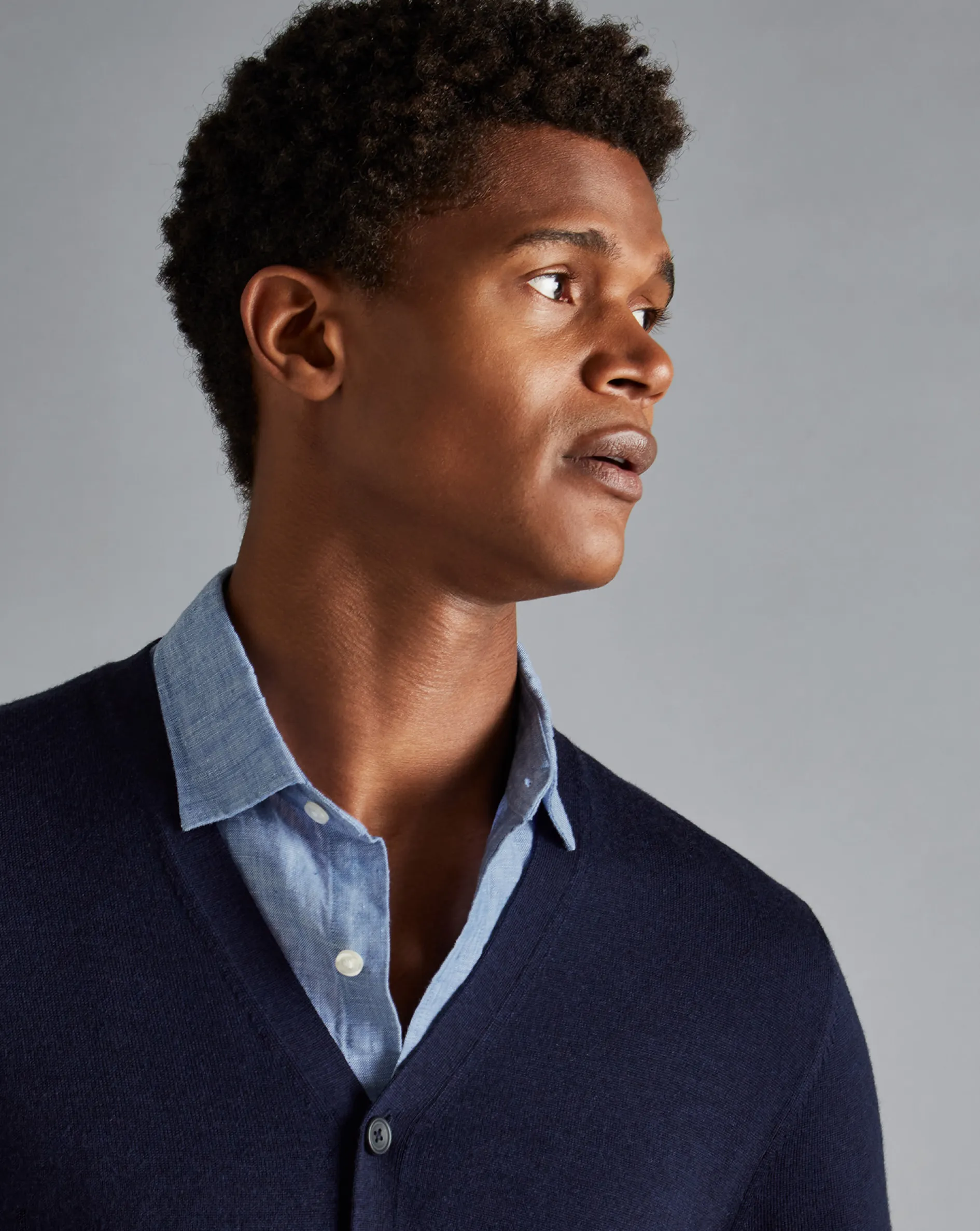 Fashion Charles Tyrwhitt Merino Cardigan - Navy
