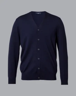 Fashion Charles Tyrwhitt Merino Cardigan - Navy