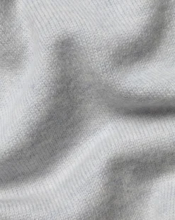 Hot Charles Tyrwhitt Merino Cashmere Button Neck Sweater - Silver
