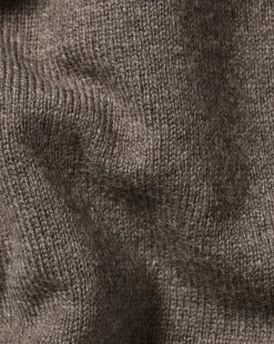 Hot Charles Tyrwhitt Merino Cashmere Button Neck Sweater - Mocha