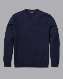 Store Charles Tyrwhitt Merino Cashmere Crew Neck Sweater - Navy