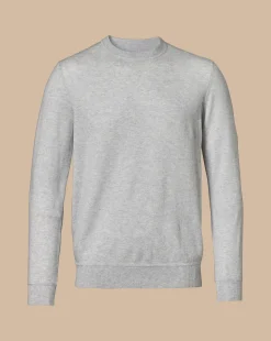 Online Charles Tyrwhitt Merino Cashmere Crew Neck Sweater -   Silver