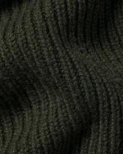Store Charles Tyrwhitt Merino Chunky Shawl Neck Cardigan - Dark Olive