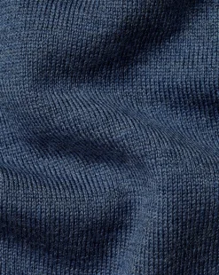 Clearance Charles Tyrwhitt Merino Crew Neck Sweater - Melange Indigo
