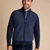 Sale Charles Tyrwhitt Merino Padded Funnel Neck Jacket - Navy