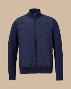 Sale Charles Tyrwhitt Merino Padded Funnel Neck Jacket - Navy