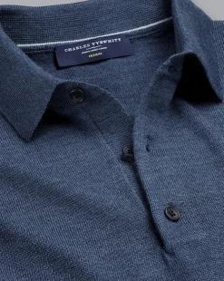 Flash Sale Charles Tyrwhitt Merino Polo Sweater - Indigo