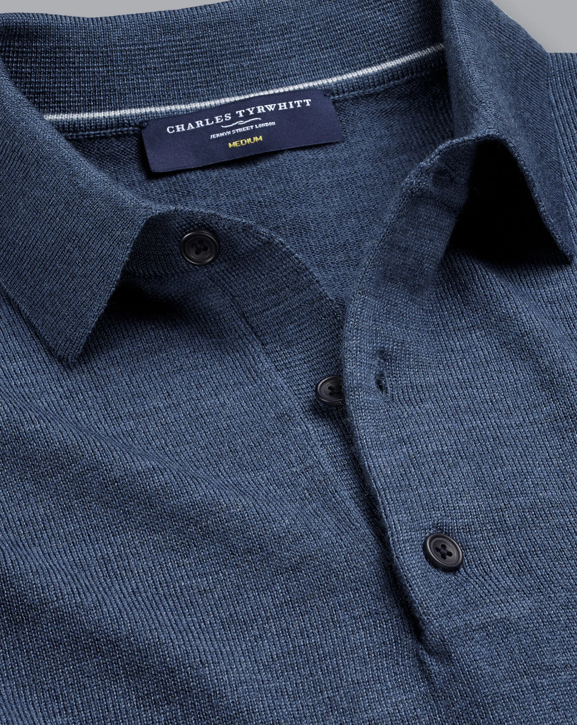 Flash Sale Charles Tyrwhitt Merino Polo Sweater - Indigo