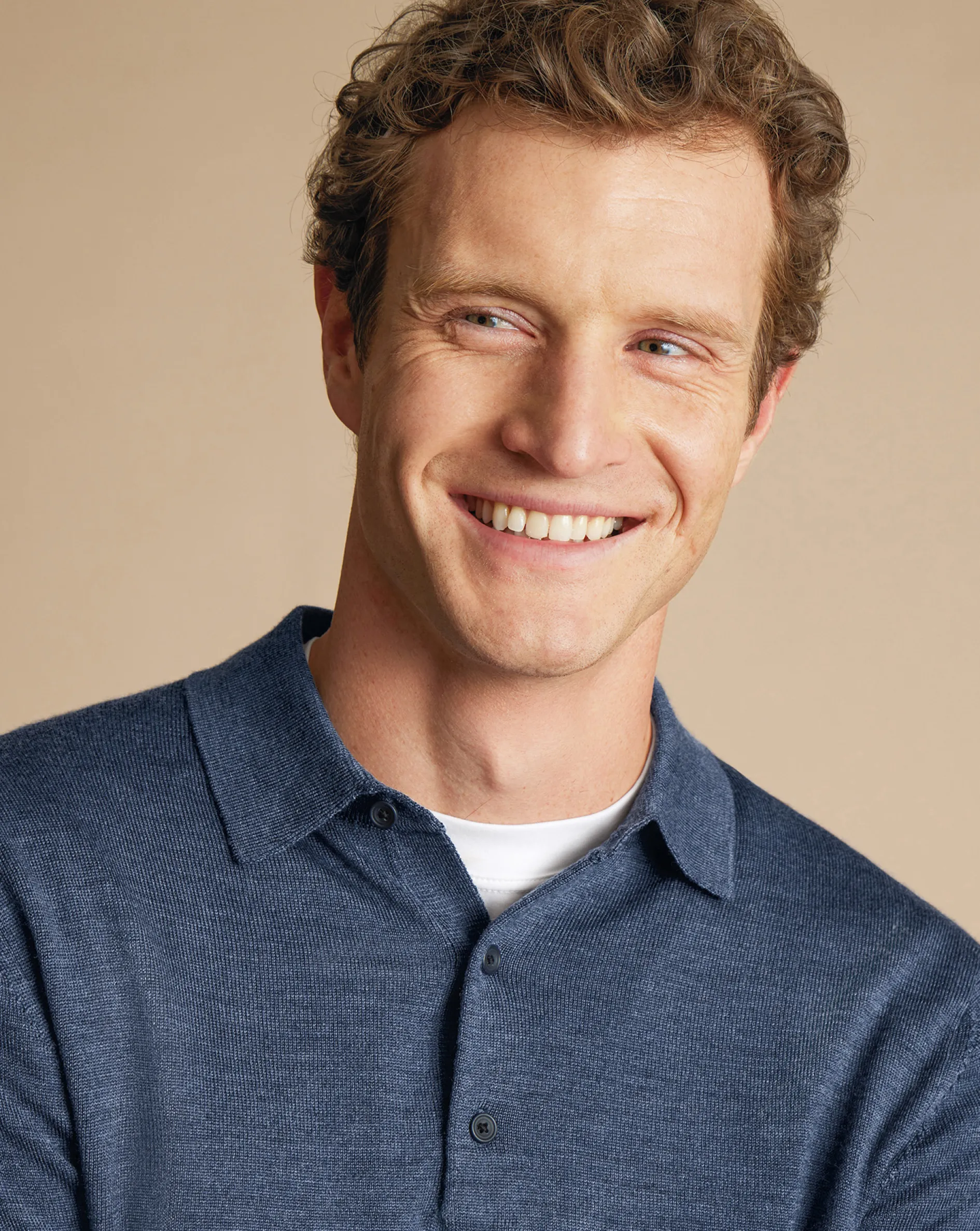 Flash Sale Charles Tyrwhitt Merino Polo Sweater - Indigo