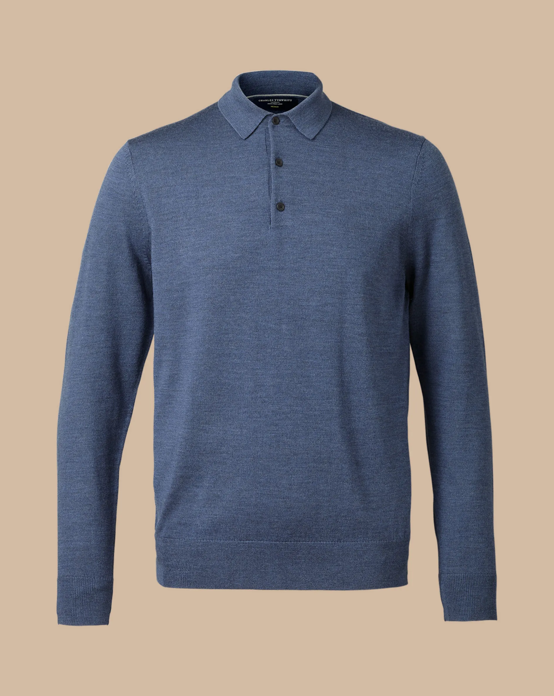 Flash Sale Charles Tyrwhitt Merino Polo Sweater - Indigo