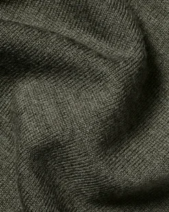 Cheap Charles Tyrwhitt Merino Quarter Zip Sweater - Green Melange Olive