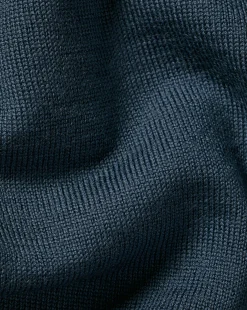 Online Charles Tyrwhitt Merino Quarter Zip Sweater - Petrol Blue