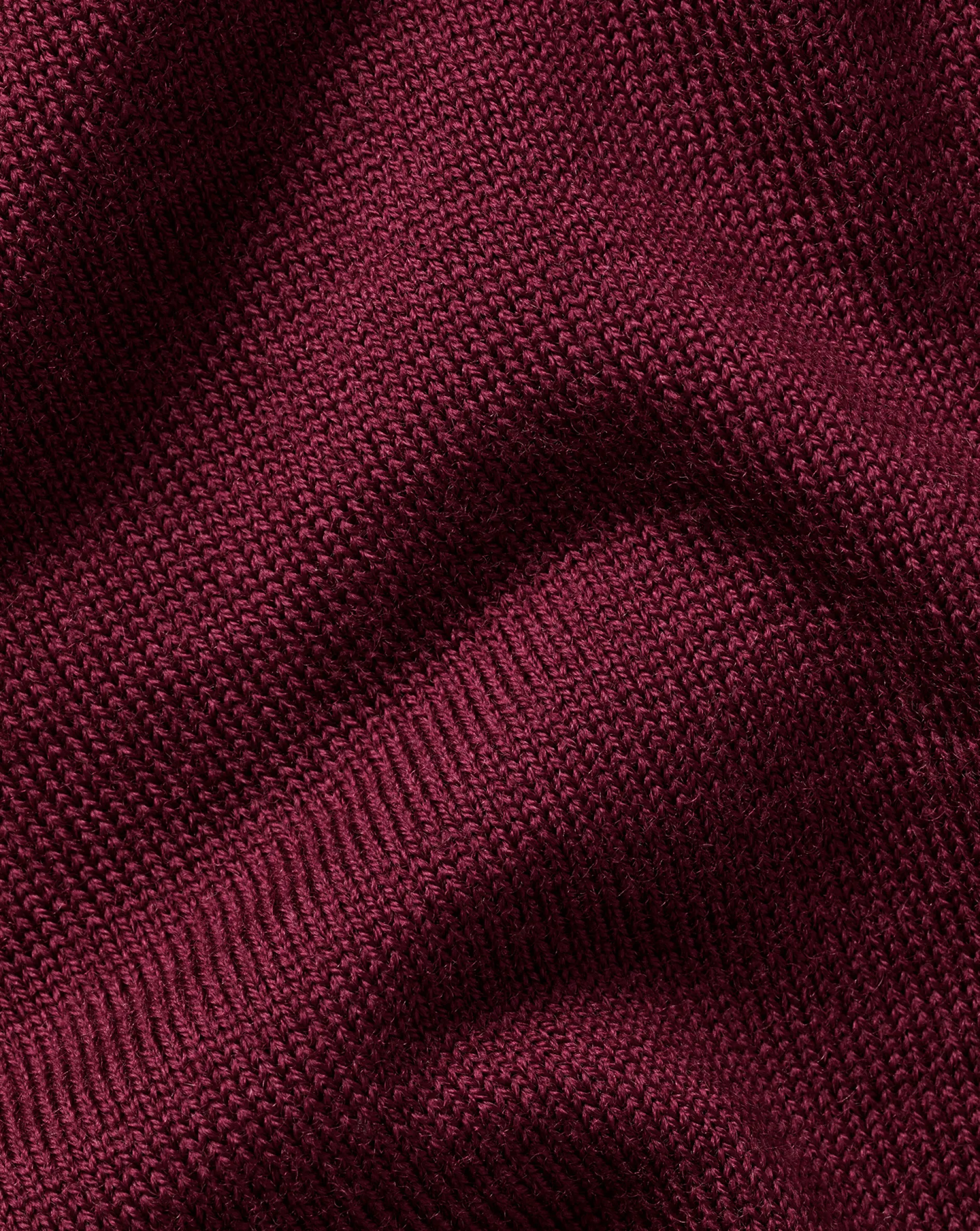 Outlet Charles Tyrwhitt Merino Quarter Zip Sweater - Burgundy