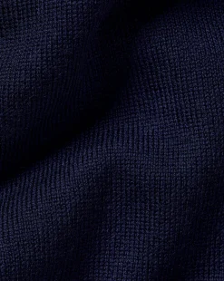 Discount Charles Tyrwhitt Merino Sleeveless Cardigan - Blue Navy