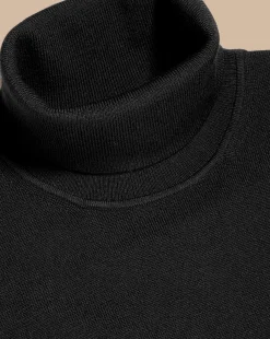 Clearance Charles Tyrwhitt Merino Turtleneck Sweater - Black