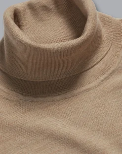 Best Sale Charles Tyrwhitt Merino Turtleneck Sweater - Oatmeal