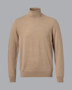 Best Sale Charles Tyrwhitt Merino Turtleneck Sweater - Oatmeal