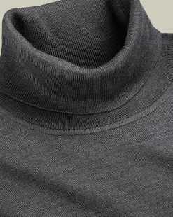 Store Charles Tyrwhitt Merino Turtleneck Sweater - Grey