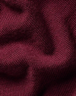 Hot Charles Tyrwhitt Merino V-Neck Sweater - Burgundy