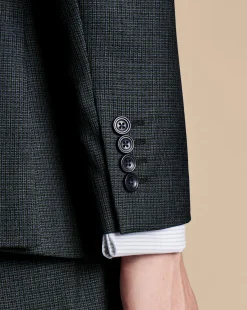 Fashion Charles Tyrwhitt Micro Check Suit Jacket - Dark Grey