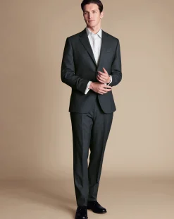 Fashion Charles Tyrwhitt Micro Check Suit Jacket - Dark Grey