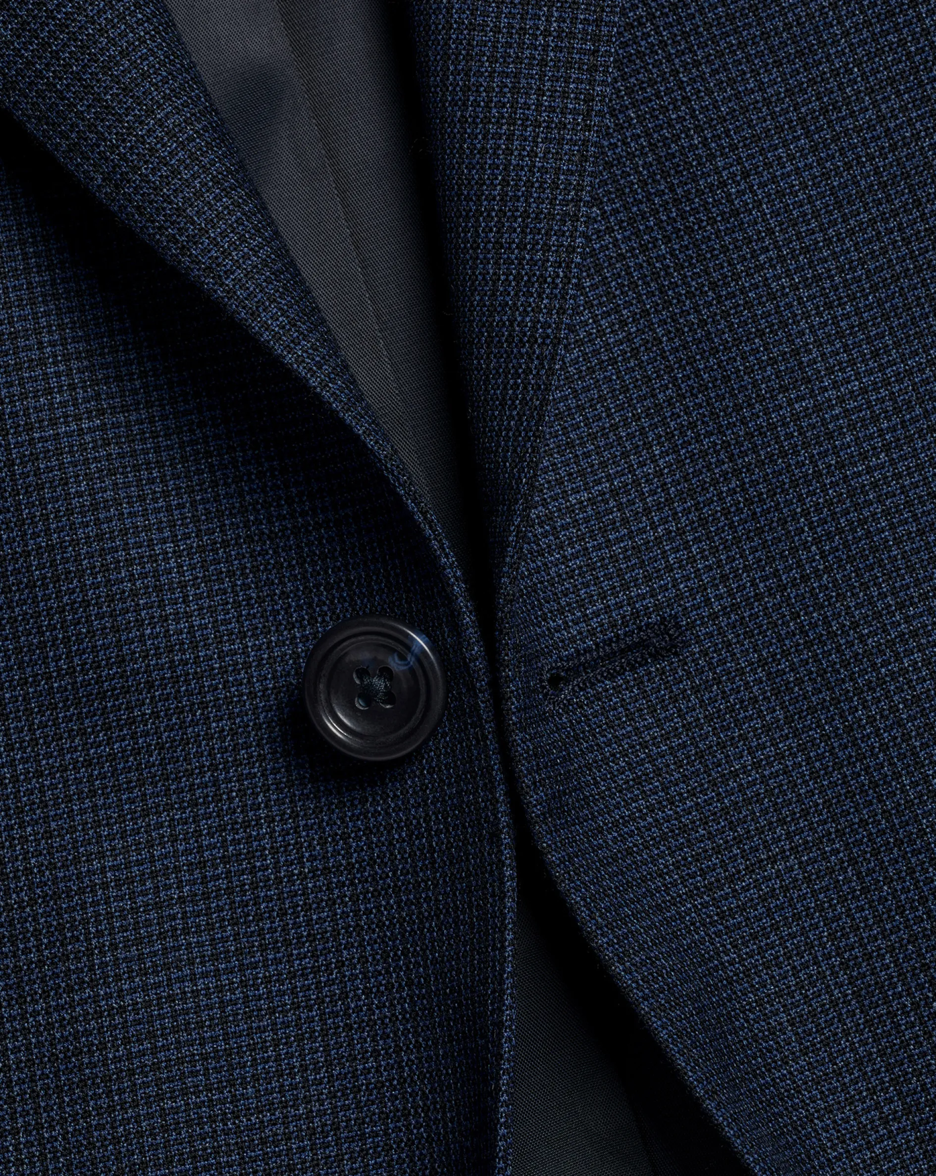 Best Charles Tyrwhitt Micro Check Suit Jacket - Ink Blue